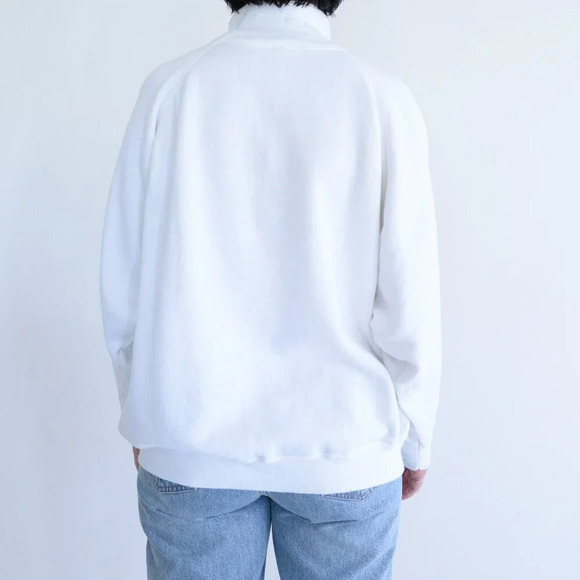 Vintage Hanes Her Way White Embroiders Yellow Sunflower Collared Crew Sweater 2X - Picture 2 of 9